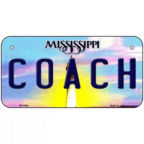 Coach Mississippi Novelty Metal License Plate 6" x 3" (BP)