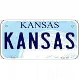 Kansas Novelty Metal License Plate 6" x 3" (BP)