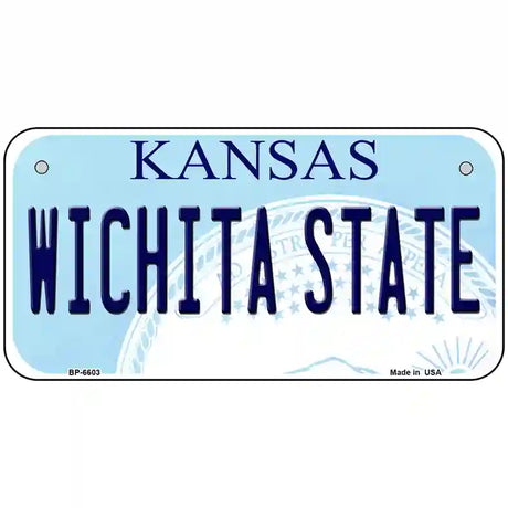 Wichita State Kansas Novelty Metal License Plate 6" x 3" (BP)