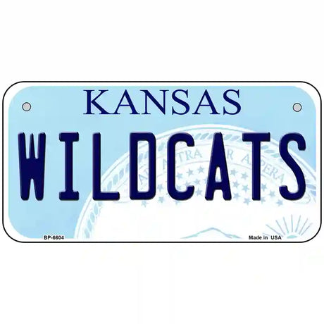 Wildcats Kansas Novelty Metal License Plate 6" x 3" (BP)