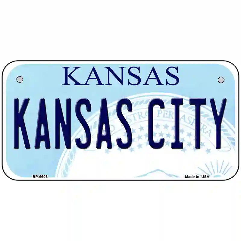 Kansas City Novelty Metal License Plate 6" x 3" (BP)