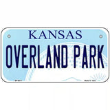 Overland Park Kansas Novelty Metal License Plate 6" x 3" (BP)