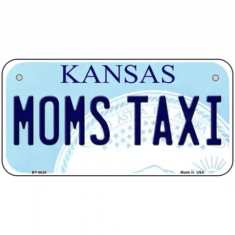 Moms Taxi Kansas Novelty Metal License Plate 6" x 3" (BP)