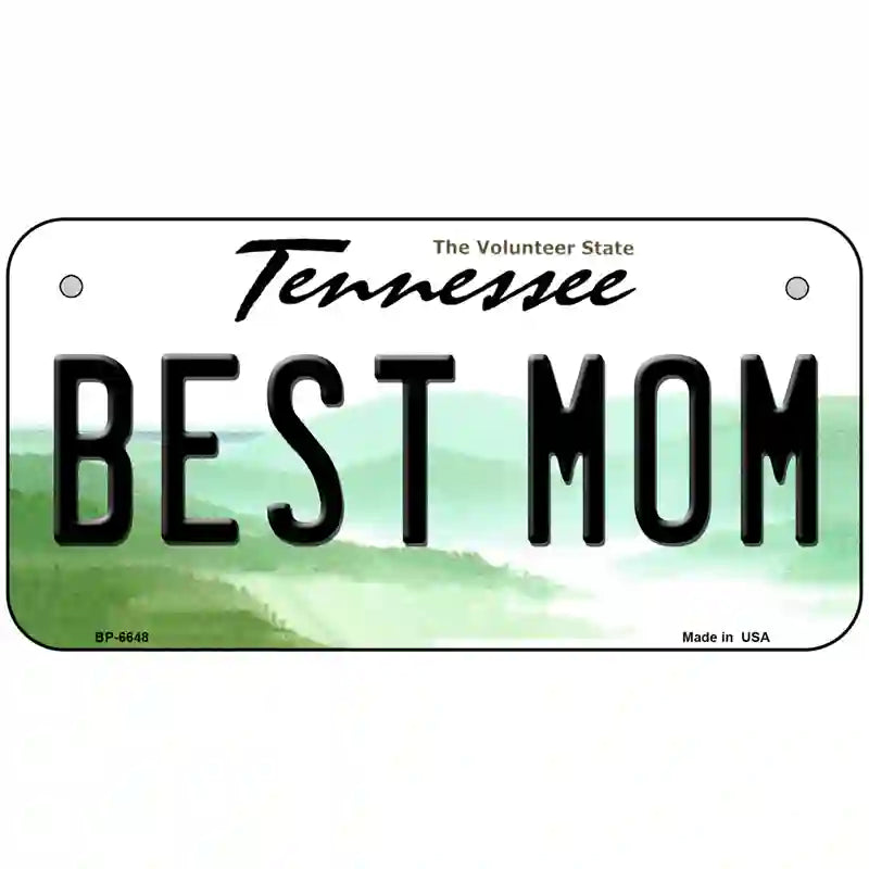 Best Mom Tennessee Novelty Metal License Plate 6" x 3" (BP)