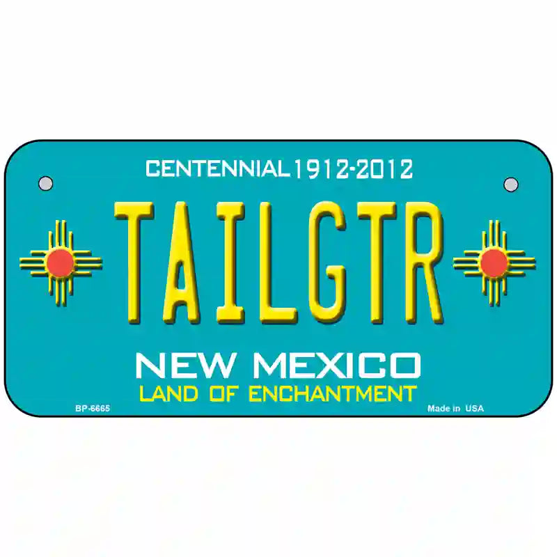 Tailgtr New Mexico Novelty Metal License Plate 6" x 3" (BP)