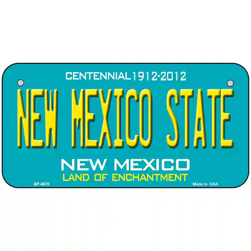 New Mexico State Novelty Metal License Plate 6" x 3" (BP)