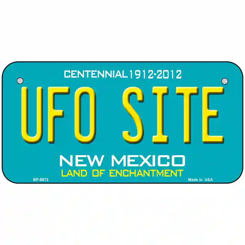 UFO Site New Mexico Novelty Metal License Plate 6" x 3" (BP)