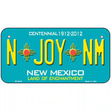 N Joy NM New Mexico Novelty Metal License Plate 6" x 3" (BP)