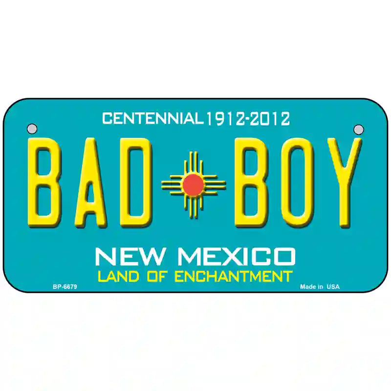 Bad Boy New Mexico Novelty Metal License Plate 6" x 3" (BP)