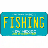 Fishing New Mexico Novelty Metal License Plate 6" x 3" (BP)