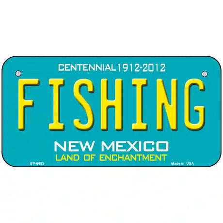 Fishing New Mexico Novelty Metal License Plate 6" x 3" (BP)