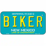 Biker New Mexico Novelty Metal License Plate 6" x 3" (BP)