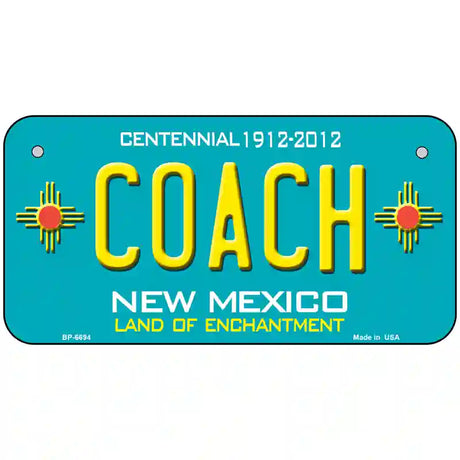 Coach New Mexico Novelty Metal License Plate 6" x 3" (BP)