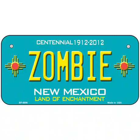 Zombie New Mexico Novelty Metal License Plate 6" x 3" (BP)