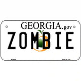 Zombie Georgia Novelty Metal License Plate 6" x 3" (BP)