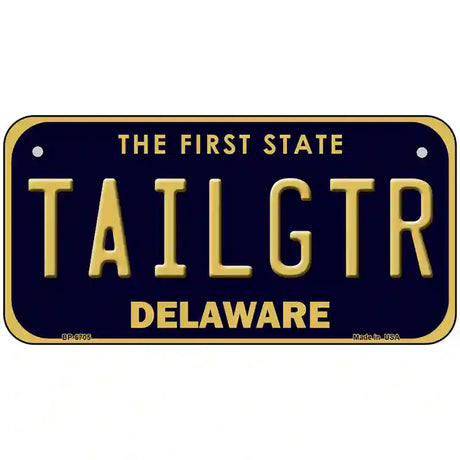 Tailgtr Delaware Novelty Metal License Plate 6" x 3" (BP)