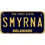 Smyrna Delaware Novelty Metal License Plate 6" x 3" (BP)