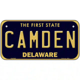 Camden Delaware Novelty Metal License Plate 6" x 3" (BP)