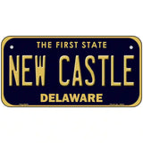 New Castle Delaware Novelty Metal License Plate 6" x 3" (BP)