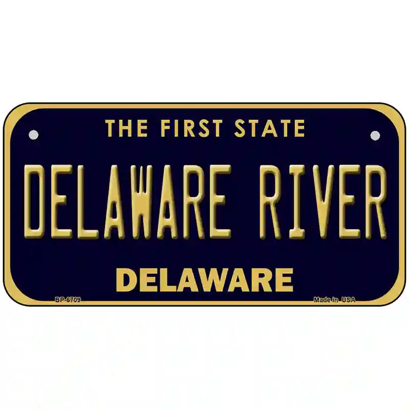 Delaware River Delaware Novelty Metal License Plate 6" x 3" (BP)