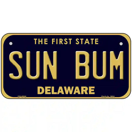 Sun Bum Delaware Novelty Metal License Plate 6" x 3" (BP)