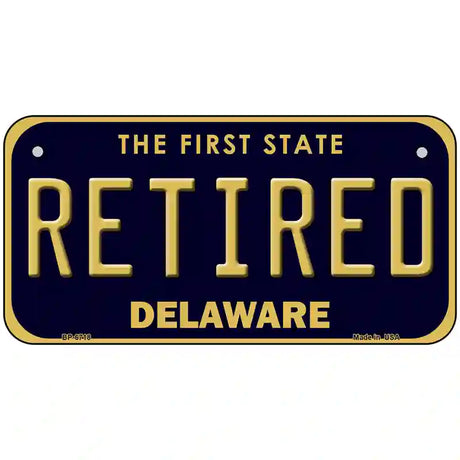 Retired Delaware Novelty Metal License Plate 6" x 3" (BP)