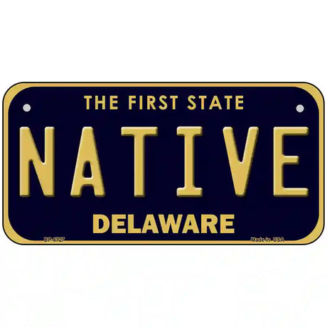 Native Delaware Novelty Metal License Plate 6" x 3" (BP)