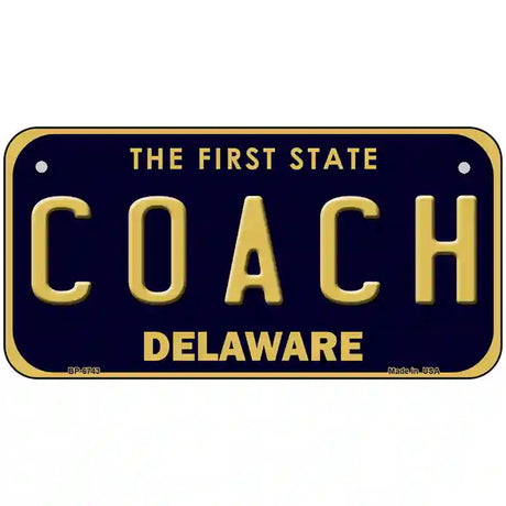 Coach Delaware Novelty Metal License Plate 6" x 3" (BP)