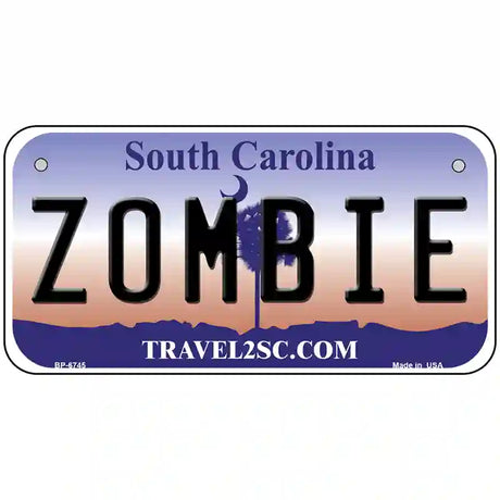 Zombie South Carolina Novelty Metal License Plate 6" x 3" (BP)