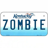 Zombie Kentucky Novelty Metal License Plate 6" x 3" (BP)