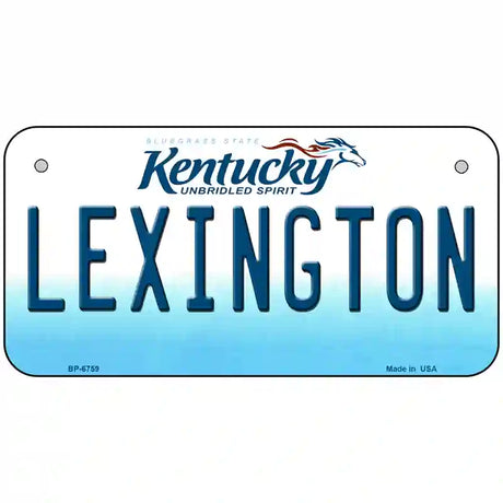 Lexington Kentucky Novelty Metal License Plate 6" x 3" (BP)