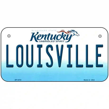 Louisville Kentucky Novelty Metal License Plate 6" x 3" (BP)