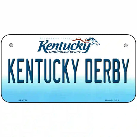 Kentucky Derby Kentucky Novelty Metal License Plate 6" x 3" (BP)