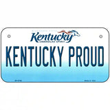 Kentucky Proud Novelty Metal License Plate 6" x 3" (BP)