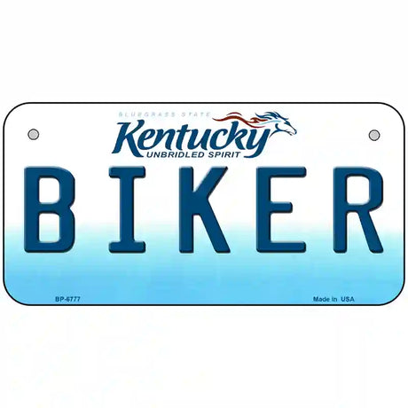 Biker Kentucky Novelty Metal License Plate 6" x 3" (BP)