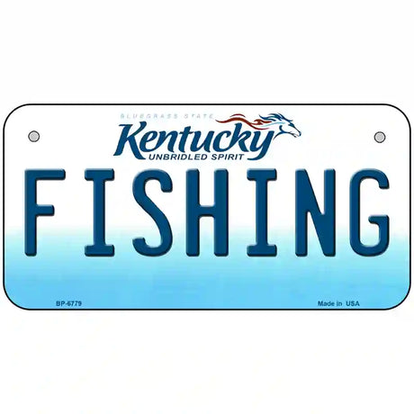 Fishing Kentucky Novelty Metal License Plate 6" x 3" (BP)