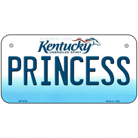 Princess Kentucky Novelty Metal License Plate 6" x 3" (BP)