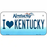 I Love Kentucky Novelty Metal License Plate 6" x 3" (BP)