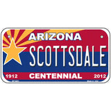 Arizona Centennial Scottsdale Novelty Metal License Plate 6" x 3" (BP)