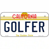 Golfer California Novelty Metal License Plate 6" x 3" (BP)