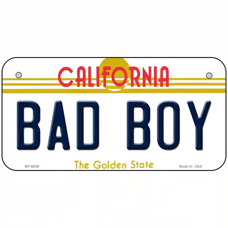 Bad Boy California Novelty Metal License Plate 6" x 3" (BP)