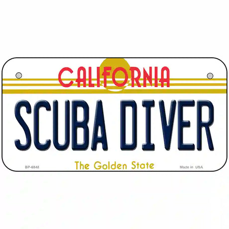 Scuba Diver California Novelty Metal License Plate 6" x 3" (BP)