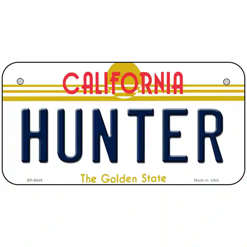 Hunter California Novelty Metal License Plate 6" x 3" (BP)