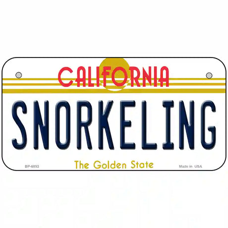 Snorkeling California Novelty Metal License Plate 6" x 3" (BP)