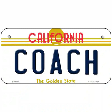 Coach California Novelty Metal License Plate 6" x 3" (BP)