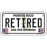 Retired Puerto Rico Metal Novelty License Plate 6" x 3" (BP)