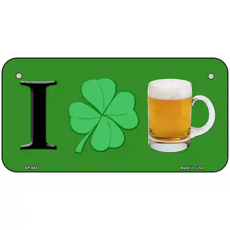 Shamrock Beer Metal Novelty License Plate 6" x 3" (BP)