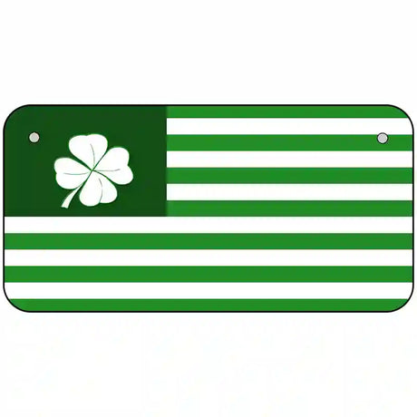 Green Shamrock Flag Metal Novelty License Plate 6" x 3" (BP)