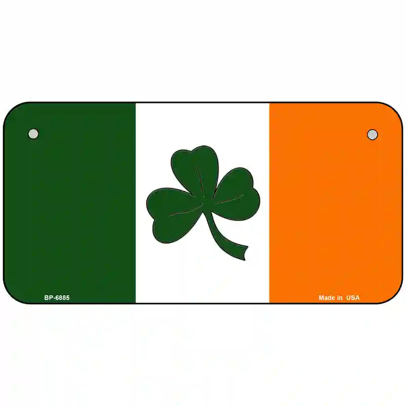 Shamrock Irish Flag Metal Novelty License Plate 6" x 3" (BP)