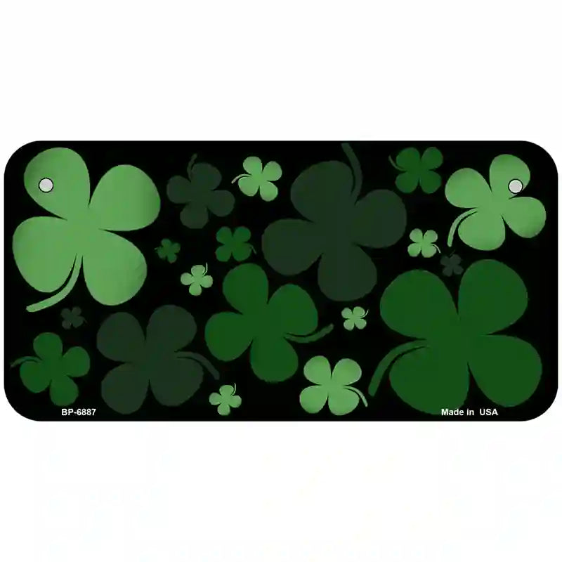 Clovers Metal Novelty License Plate 6" x 3" (BP)